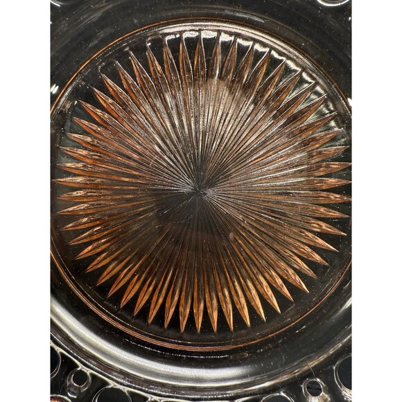 Set of 2 Anchor Hocking Old Colony Lace Edge Pink depression glass plate Platter - Picture 2 of 8